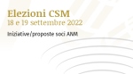 Elezioni CSM 18 e 19 settembre 2022 - 